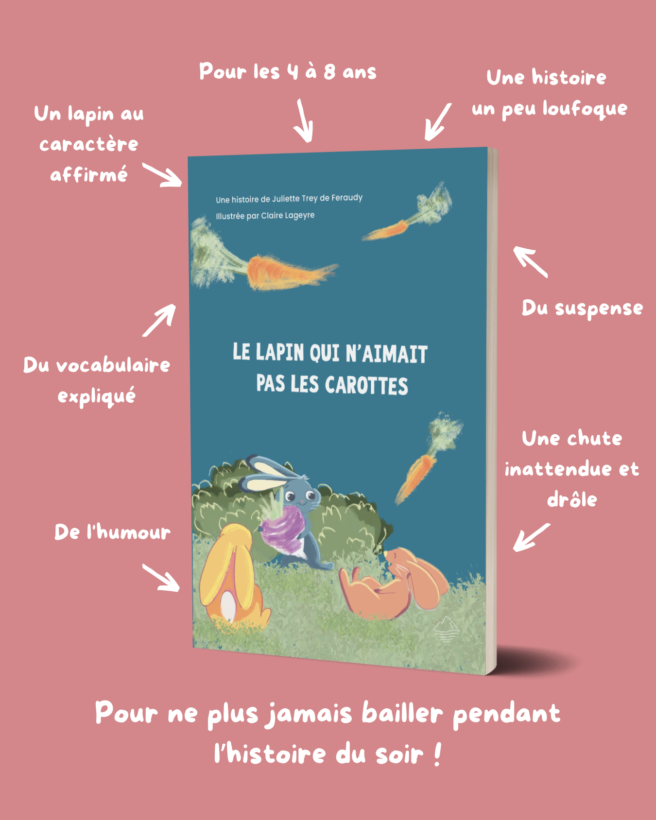 Le lapin qui n'aimait pas les carottes : pour ne plus jamais bailler pendant l'histoire du soir !