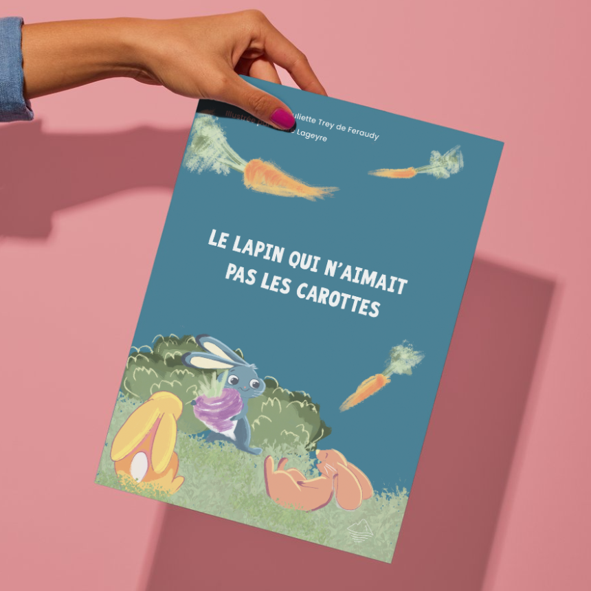 Album pour les enfants de 4 à 8 ans, le lapin qui n'aimait pas les carottes