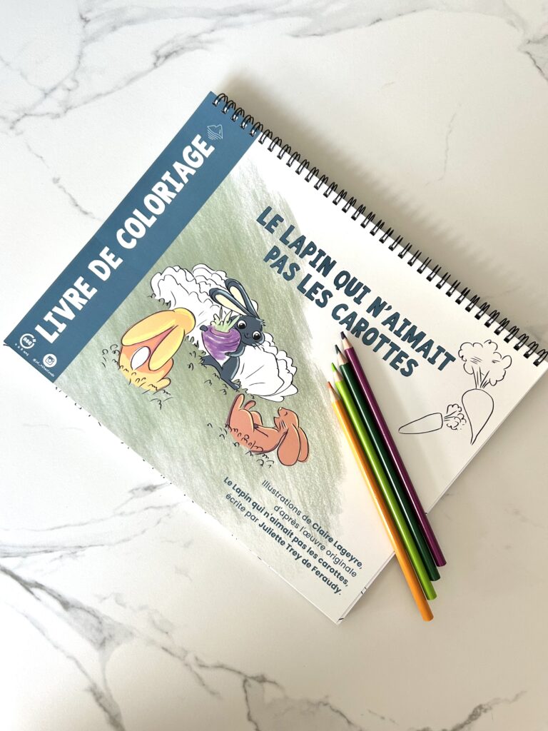 Livre de coloriage et dessins Le lapin qui n'aimait les carottes