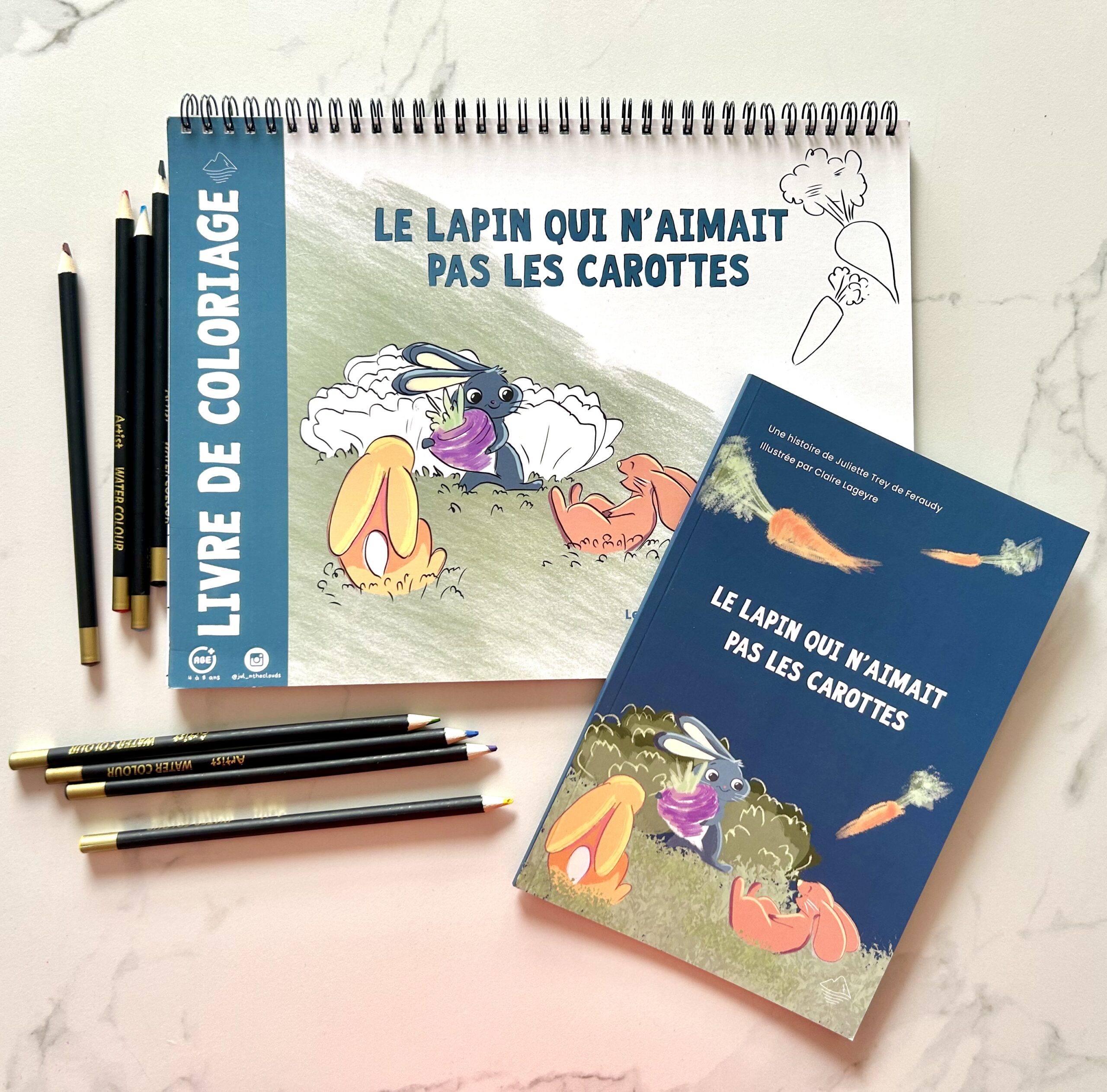 Pack album + coloriage Le lapin qui n'aimait pas les carottes