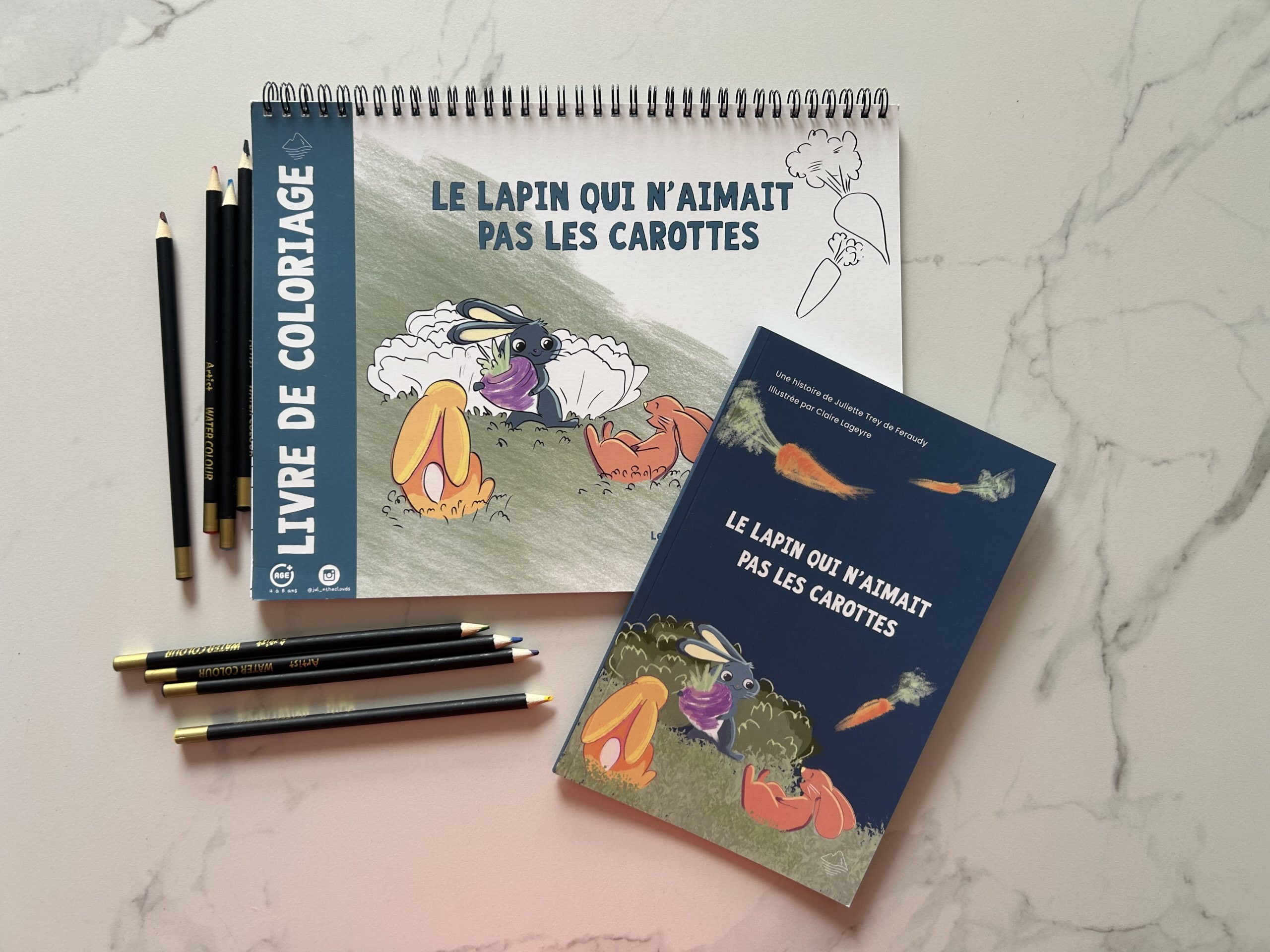 Pack album + coloriage Le lapin qui n'aimait pas les carottes